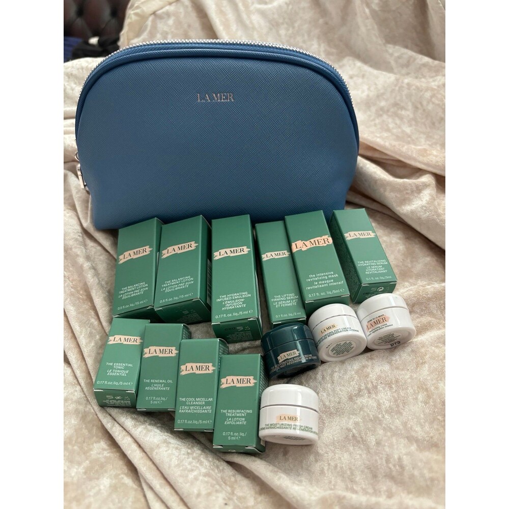 La Mer skincare set of 14 plus bag